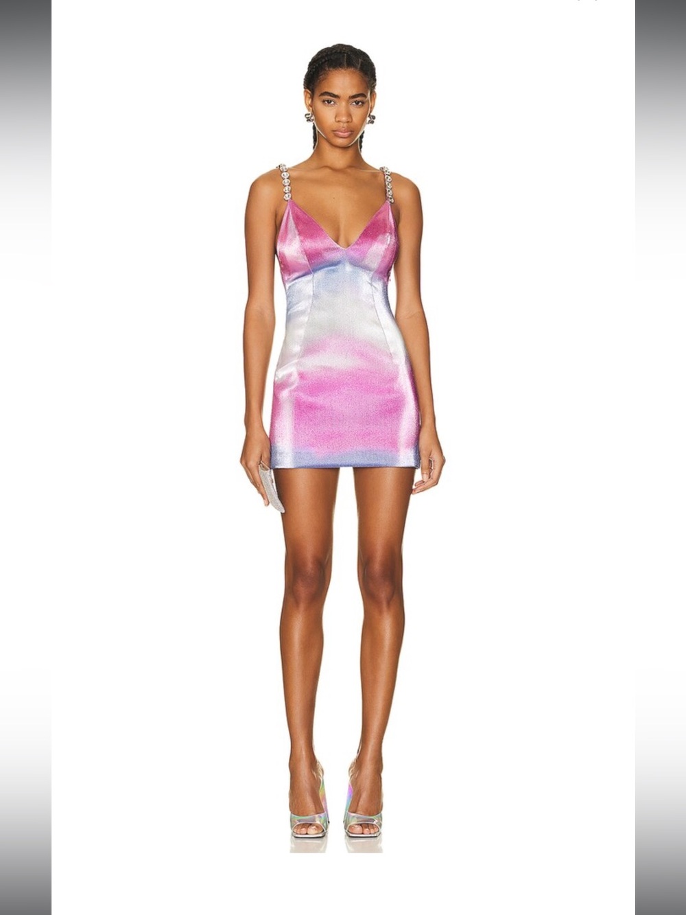 Area Ombré Crystal Mini Dress (S)